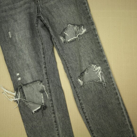 BDG Slim Straight Jeans Women's Size 26 Button Fly Destroyed Distressed Denim - Picture 2 of 12